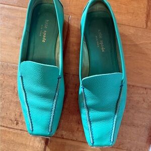 Kate Spade Turquoise Leather Flats